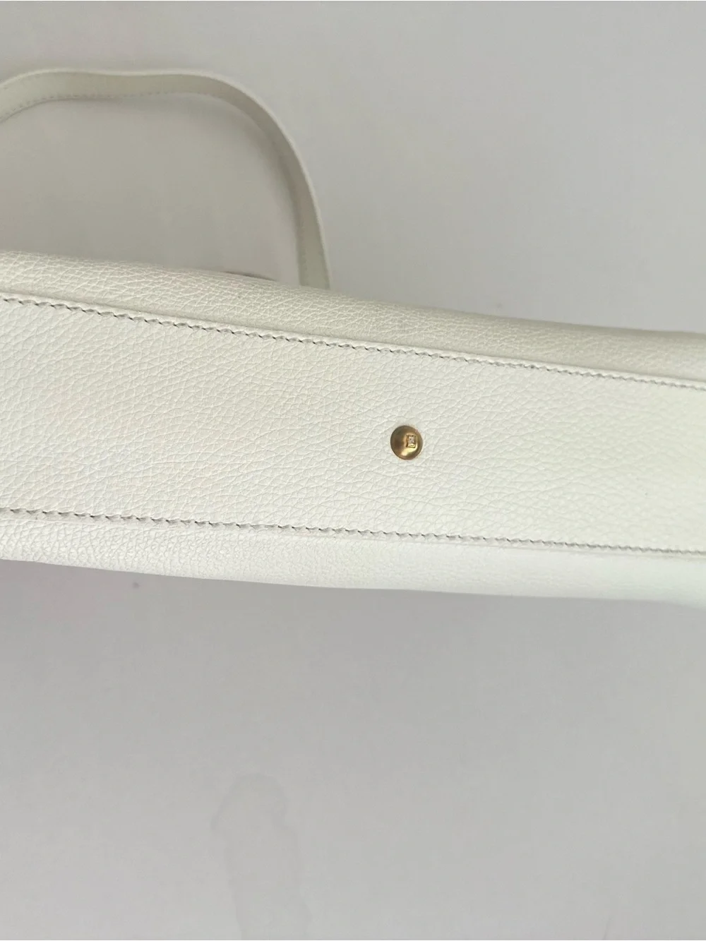 Fendi White Peekaboo medium Top Handle Bag with Gold Hardware